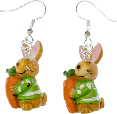 Produktbild von Hase Ohrringe Hasenohrringe Miniblings Ostern Häschen Kaninchen Osterhase GRÜN