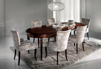 Image de Esstisch Garnitur Esszimmer Möbel Einrichtung Gruppe Tisch + 6 Stuhl Set 7tlg.