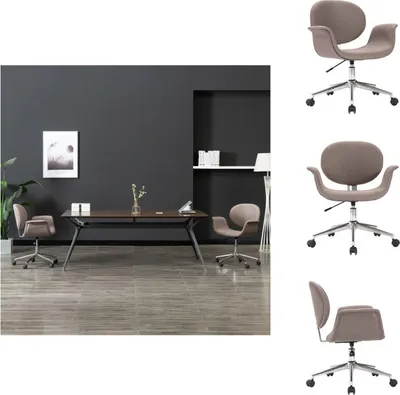 Obrázok produktu pre vidaXL Otočná kancelárska stolička taupe fabric - Kancelárske stoličky