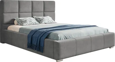 Produktbild von Polsterbett 160x200 Latis mit Bettkasten, Hersteller - Schlafzimmer, Doppelbett, Samtstoff Grau