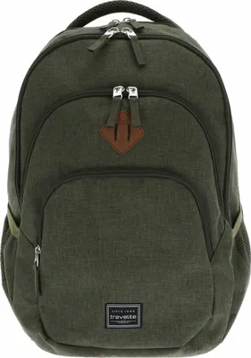 Produktbild von travelite Freizeitrucksack Rucksack mit Laptopfach Basic Melange Backpack 22L Uni Olive olivgrün