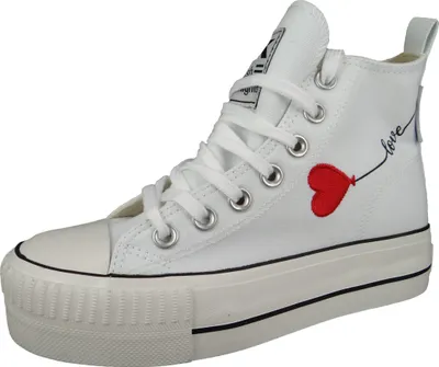Image de British Knights Dames Milieu Sneaker Kaya Mid Top B49-3710 blanc