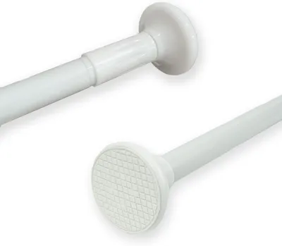 Imagen del producto de Barra ajustable para cortina de ducha, de 70 a 120 cm, acero inoxidable, sin necesidad de taladrar, para baño
