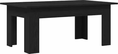 Image de Table basse noire, 100 X 60 X 42 cm, en aggloméré Lumarko