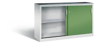 Produktbild von C+P Schiebetürenschrank Acurado, H1000xB1600xT500mm, 7035/6011