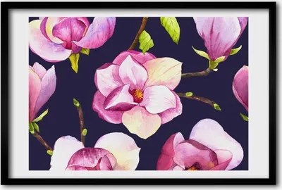 Produktbild von Bild 60x40 MDF-Rahmen, Wandkunst Magnolie