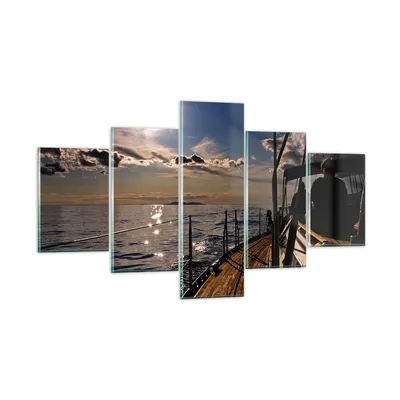Produktbild von Bilder auf glas - Kroatien Yacht Segeln Segelboot - 125x70cm - Glasbilder - Wandbilder - Kunstdruck - zum Aufhängen bereit - Wanddekoration aus Glas - Glas Bilder - Wandbild auf Glas - GEA125x70-0426