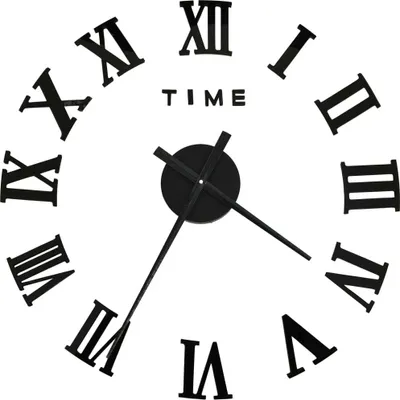 Produktbild von vidaXL 3D-Wanduhr Modernes Design Schwarz 100 cm XXL