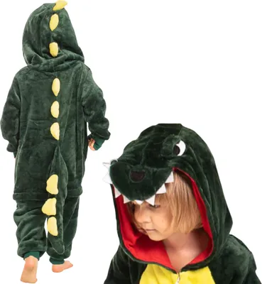 Immagine prodotto di Nikcorp tuta pigiama donna bambino tutina dinosauro verde 125-135