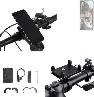 Produktbild von K-S-Trade Handyhalterung für das Fahrrad kompatibel mit Cubot Max 5 Halter Lenkstange Fahrradhalterung Motorrad Bike Mount Befestigung Smartphone