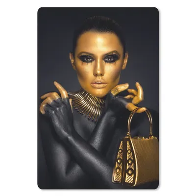 Produktbild von MuchoWow® Mauspad Mousepad Make-up - Tasche - Gold - Luxus - Frau 40x60 cm - Mousepads - Maus Mat - Pad - Mausunterlage - Schreibtisch Accesoire