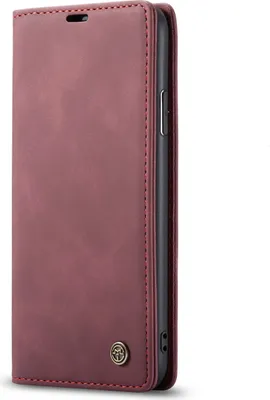Produktbild von Hülle für Apple iPhone 12/12 Pro - Ledertasche Schutzhülle Lederhülle Handyhülle Case - Rot