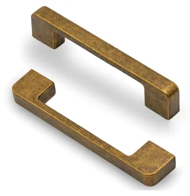 Produktbild von 4 Stück 128 mm Küchen-Schrankgriffe, Vintage Antike Messing-Schrankgriffe für Schrank und Kleiderschrank