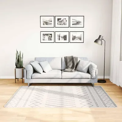 Produktbild von vidaXL Teppich Waschbar Schwarz und Weiß 120x180 cm