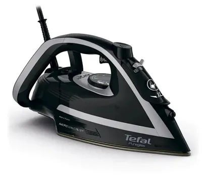 Obrázok produktu pre Tefal Puregliss FV8062E0, Suché aj parné žehlenie, Durilium AirGlide Autoclean soleplate, 2 m, 270 g/min, Čierna, Šedá, 50 g/min