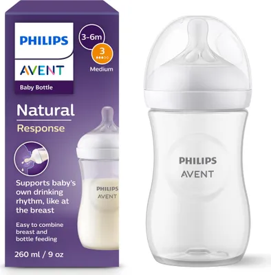 Produktbild von Philips AVENT Natural Response Babyflasche 260 ml, -frei, für Neugeborene ab 1 Monat, Modell SCY903/01