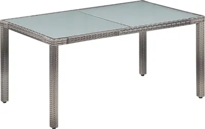 Produktbild von vidaXL 7-tlg. Garten-Essgruppe mit Auflagen Poly Rattan Grau