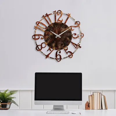 Immagine prodotto di Opviq, Orologio da parete in metallo 15 - 2, Orologio da parete decorativo in metallo, 100 % METALLO, Multicolore, 48 x 48 cm