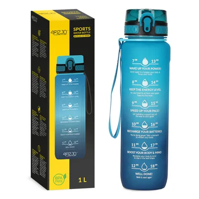 Obrázek produktu pro 4FIZJO Sportovní láhev na pití 1000 ml, tritanová, modrá