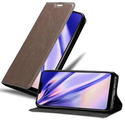 Produktbild von Cadorabo Hülle für Vivo Y81i Schutz Hülle in Braun Handyhülle Etui Case Cover Magnetverschluss