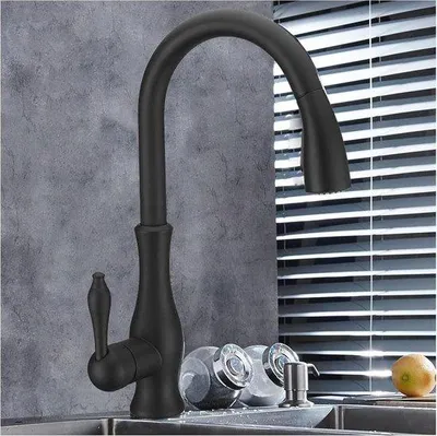 Image de Robinetterie de cuisine élégante avec bec extractible et arc haut