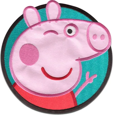 Produktbild von Comercial Mercera Peppa Wutz XL - Aufnäher, Bügelbild, Aufbügler, Applikationen, Patches, Flicken, zum aufbügeln, Größe: 17 x 18 cm