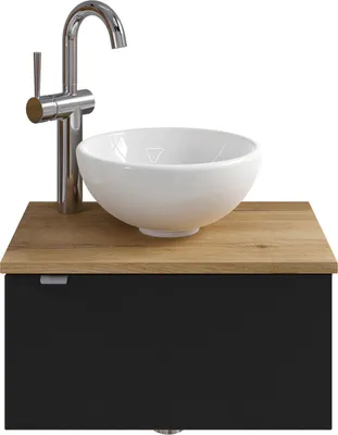 Produktbild von Pelipal Serie 6915 SET-044-027 Waschtisch mit Unterschrank bestehend aus: Keramik-Aufsatzbecken, Waschtischplatte, Waschtischunterschrank