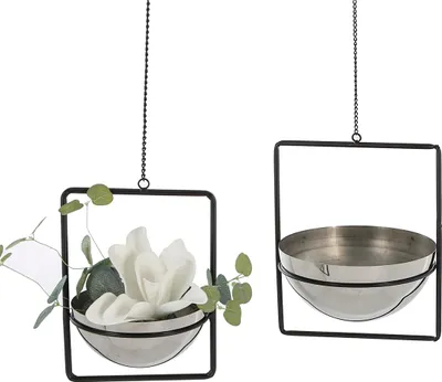 Produktbild von Blumenampel Metall/Edelstahl silber 50285 77x22cm