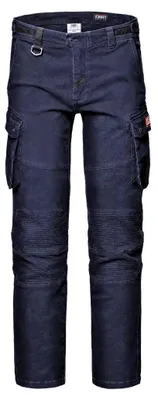Productafbeelding van Sir Safety KOMBAT DENIM werkbroek voor heren, met 4-weg stretch en verstevigde knieën, kleur: donkerblauw, maat: 56