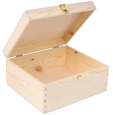 Productafbeelding van Creative Deco Houten Doos Onafgewerkte Geheugenkist, 29 x 25 x 14 cm