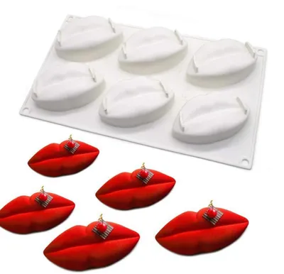 Obrázok produktu pre Silikónová forma na tortu 3D, mousse, 6 otvorov, biela