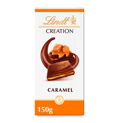 Obrázek produktu pro Lindt CREATION Mléčná čokoláda plněná karamelem, 150g