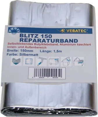 Produktbild von Vebatec BLITZ BUTYL REPARATURBAND Alu-silbermatt 150mmx1,5m
