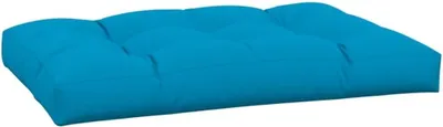 Immagine prodotto di Cuscino imbottito blu, realizzato in tessuto, dimensioni 120x80x12 cm, ideale come elemento decorativo e come cuscino per sedersi, peso 4,6 kg