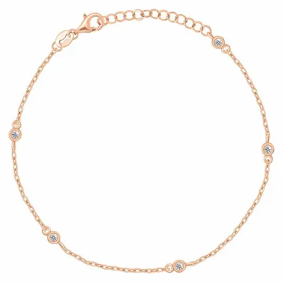 Immagine prodotto di Collana placcata oro con zirconi ANK107R