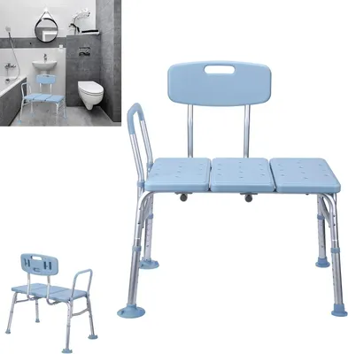 Immagine prodotto di Trasferimento per vasca da bagno QEENTOE con schienale e braccioli rimovibili, sedile regolabile in altezza con superficie antiscivolo per la vasca