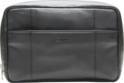 Produktbild von Esquire Leder Utensilientasche Spa Cosmetic Case Black schwarz