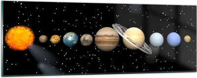 Produktbild von Bilder auf glas - Universum Galaxie Planeten Sterne - 90x30cm - Glasbilder - Wandbilder - Kunstdruck - zum Aufhängen bereit - Wanddekoration aus Glas - Glas Bilder - Wandbild auf Glas - GAB90x30-1486