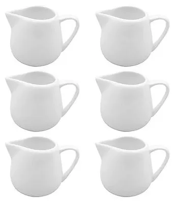 Produktbild von 6x Elegantes Keramik-Milchschaumkännchen mit Griff - 130ml Milchkanne Fassungsvermögen, Tropffreier Ausguss, Perfekt für Kaffeekreationen Keramik Milchgießer