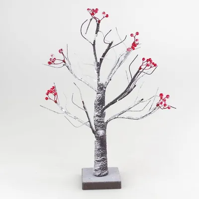 Produktbild von LED Lichterbaum 12LED 45cm Beeren Schattenbaum Batteriebetrieb Weihnachten Deko