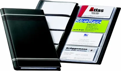 Produktbild von Visitenkartenbuch Visifix 250x118mm anthrazit Packung mit 10 Stück