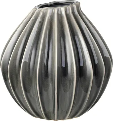 Produktbild von Broste Copenhagen  Wide Vase M Smoke Grey