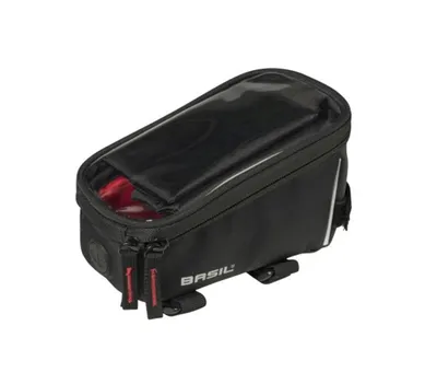 Produktbild von Basil Sport Design, Rahmen, Fahrradtasche, Polyester, Schwarz, Rot, 1 l, 2,5 kg