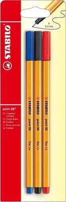 Produktbild von Fineliner point 88 0,4 mm sortiert Blisterkarte VE=10x3 Stück
