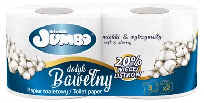 Obrázek produktu pro Toaletní papír Jumbo Słonik bavlněný 2 role