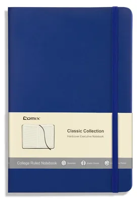 Produktbild von Notizbuch A5 liniert Hardcover Marineblau 120 Blatt