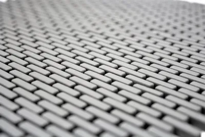 Produktbild von Handmuster Mosaik Fliese ECO Recycling GLAS Brick Enamel graubraun matt MOS140-B25G_m