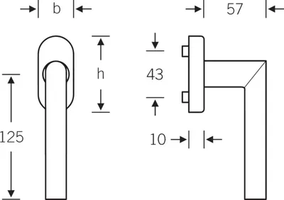 Produktbild von FSB Fenstergriff 34 1076 VA 6204 34mm abschl.
