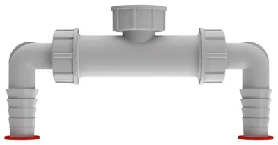 Immagine prodotto di Raccordo doppio HL Hutterer & Lechner, 1" x 3/4" per lavatrice o lavastoviglie con valvole di non ri