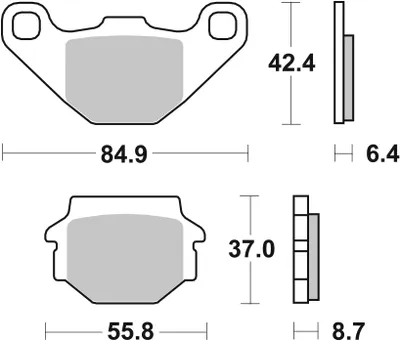 Produktbild von Bremsbelag SBS 541HF (Satz pro Scheibe) Street Ceramic